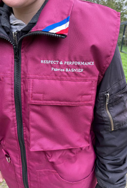 veste conducteur "Respect & Performance" par F. BASNIER