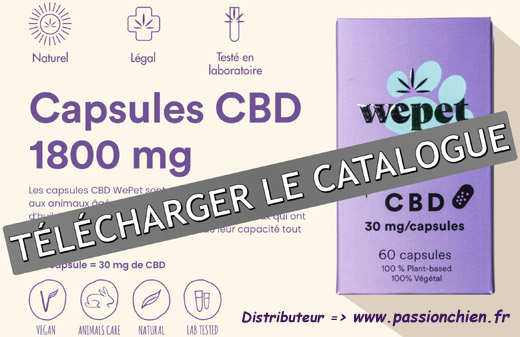 Tlcharger le catalogue WEPET, le CBD pour chiens & chats